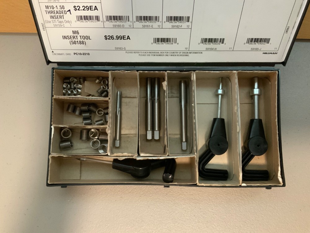 HILLMAN FIX-A-THREAD Inserts, Taps, & Tools #59156 47 Piece
