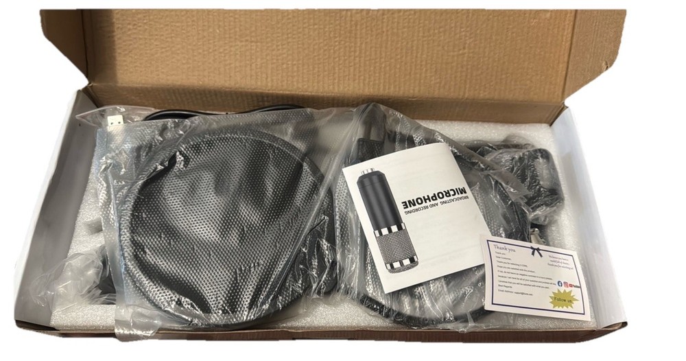 5Core Recording Microphone Podcast Bundle Professional Condenser New OPEN BOX