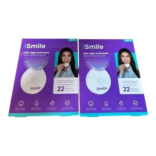 iSmile LED Light Activated Teeth Whitening Kit (2 Pack)