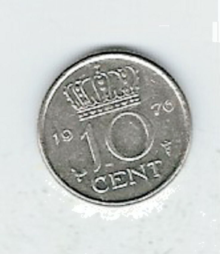 Netherlands...Coin...10 Cent...1976