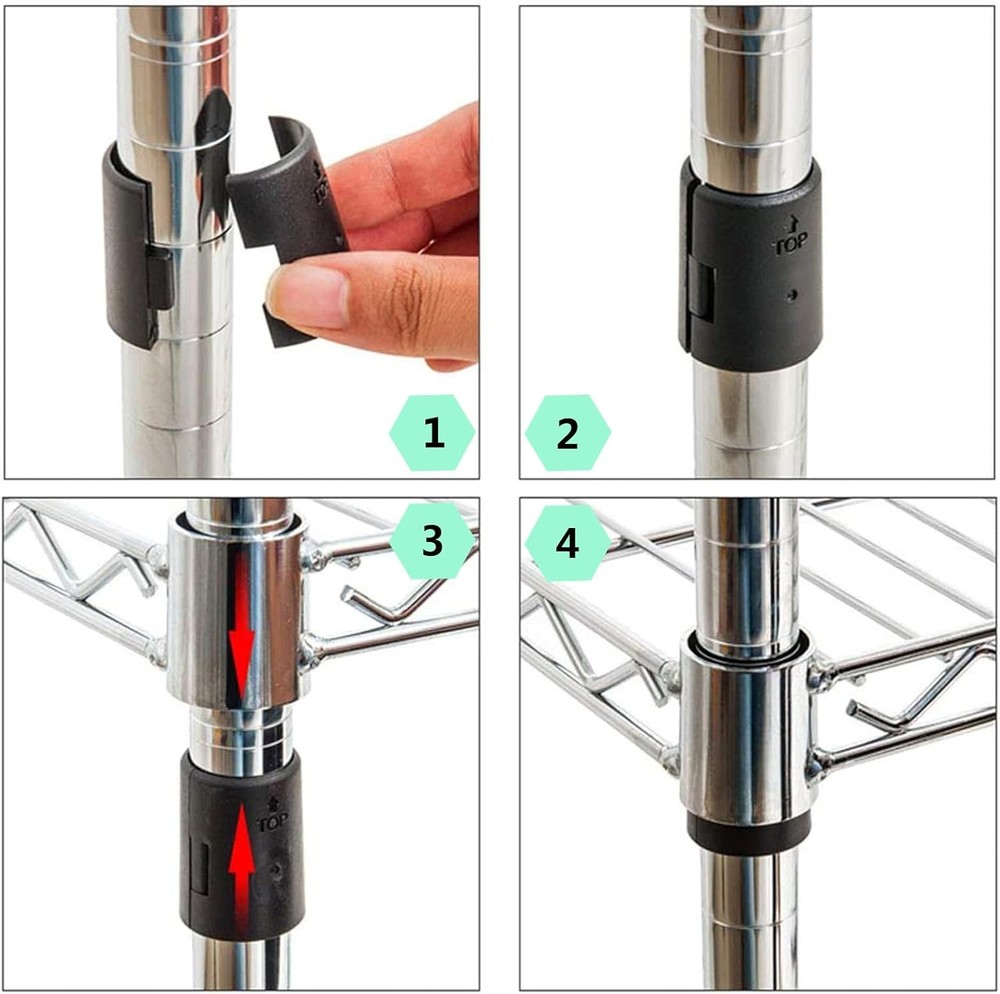 Wire Shelf Clips Replacement 20 Pairs for 1 Inch Post System
