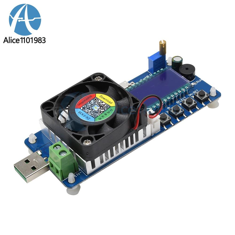 35W 5A Battery Capacity Tester Constant Current Electronic Load USB Power Tester