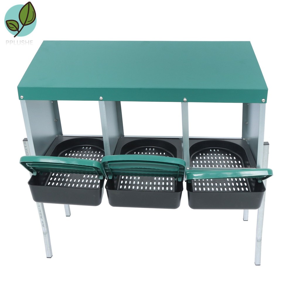 Better Environment 3 Holes Nesting Box Chicken Nesting Box With Metal Legs