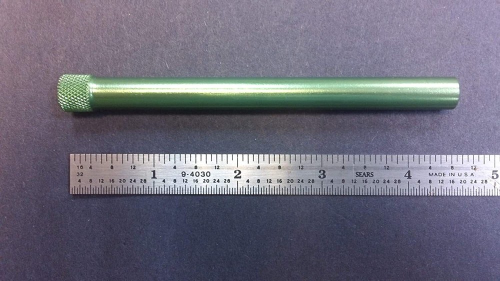 4-1/2" ALUMINUM REPLACEMENT DOWNSTEMS (8) ANODIZED GREEN FEMALE THREADING