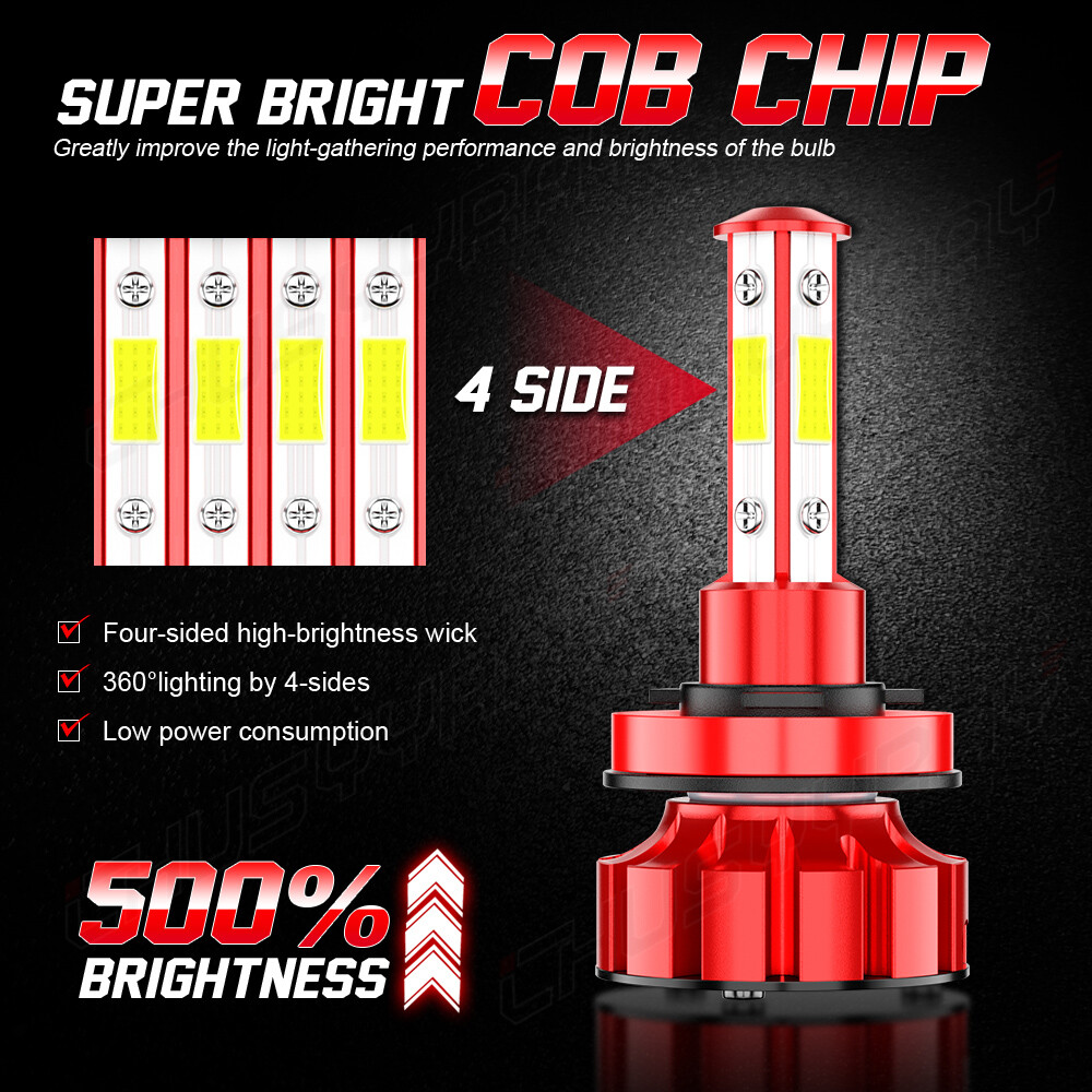 For Volvo XC60 2010-2017 4X H7 H11 Combo LED Headlight High & Low Beam Bulbs