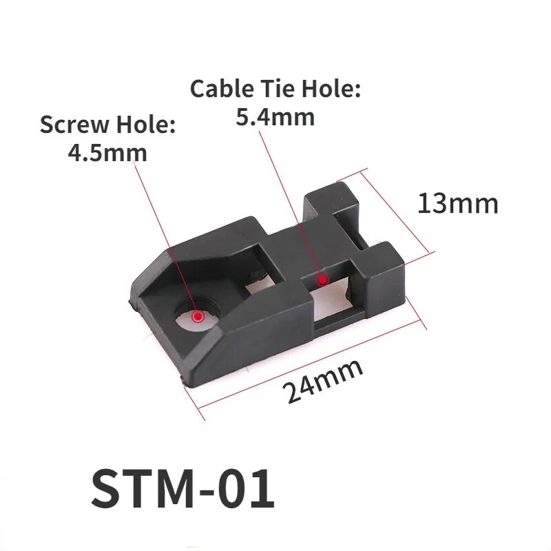 Cable Zip Tie Base Clips, Screw Mount Saddle Cradle Fixing Clips Holders