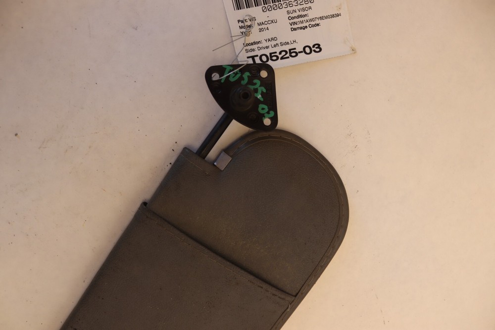2013-2018 MACK CXU613 FRONT LEFT DRIVER SIDE SUN VISOR SHADE OEM