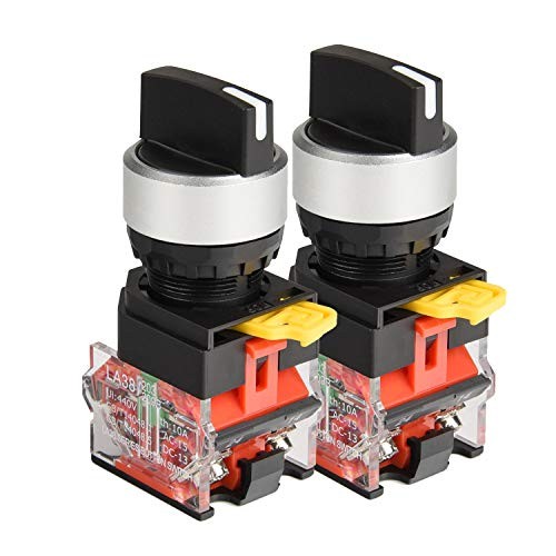 22mm Selector Switch 10A 440V Push Button Switch Maintained (Pack 2 Position