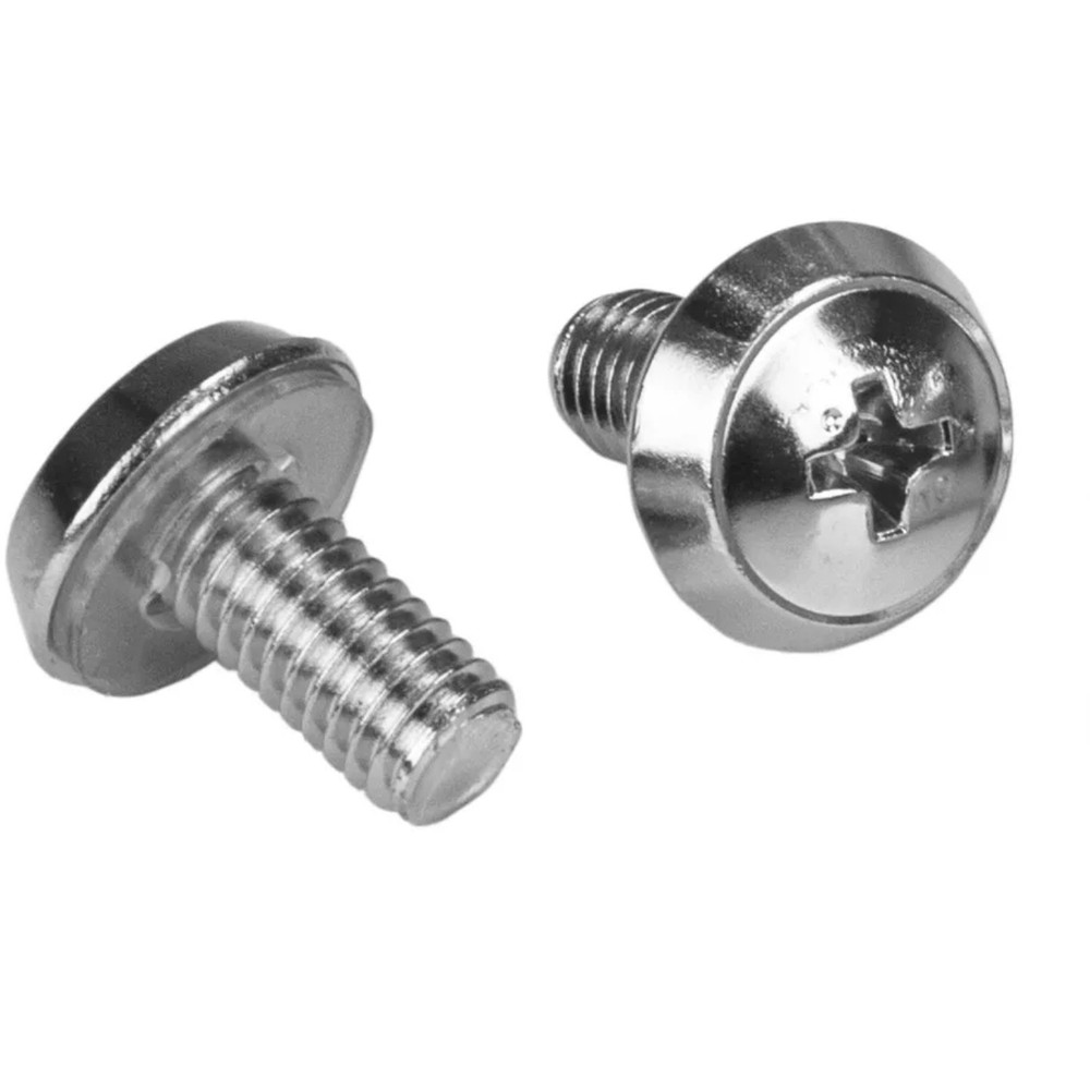 StarTech M6 Mounting Screws and Cage Nuts for Server Rack Cabinet - 100 / Pack