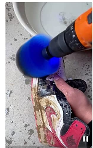 2-Pack Cone Drill Powered Brush Attachment for Cleaning Bathrooms, Kitchens,