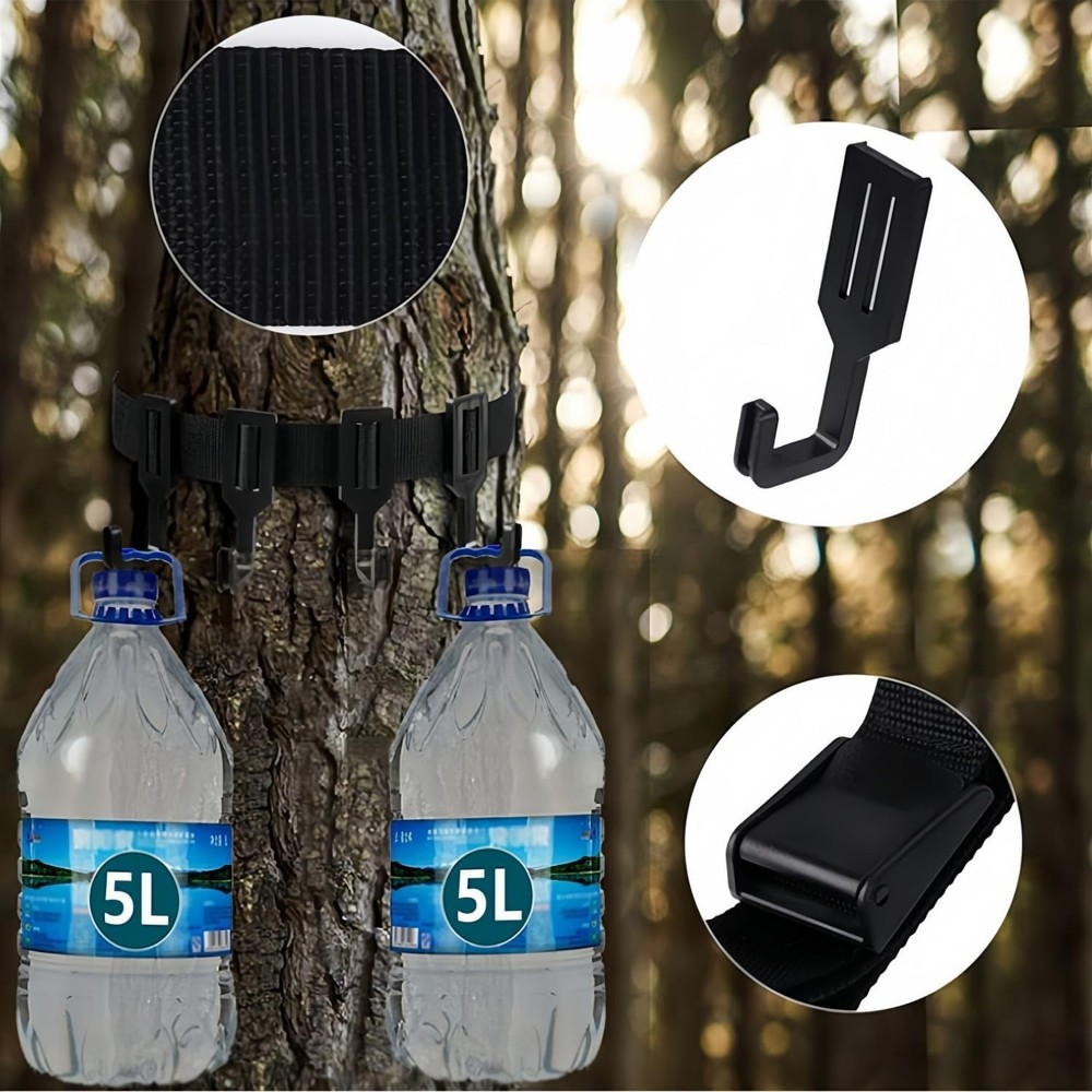 Tree Stand Strap Hook Hangers Hunting Bow Hanger Adjustable Webbing Straps Bow