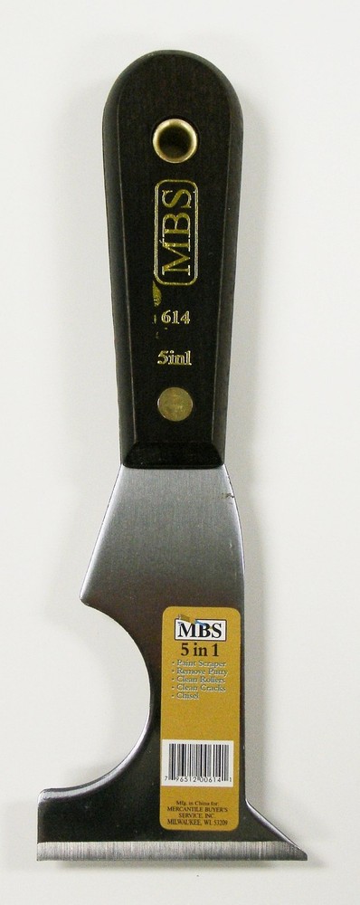 Painter's 5 IN 1 Multitool, Paint/Putty Scraper, Clean Roller/Cracks, Chisel