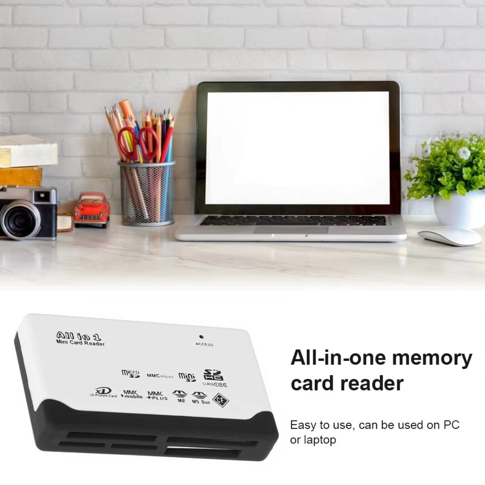 6IN1 Card Reader USB 2.0 Micro SD TF CF M2 MS XD Adapter for Laptop PC Computer