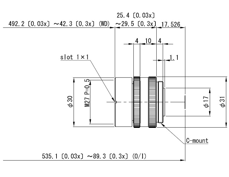 VST VS-MC15 high-resolution low distortion seismic resistant visual macro lens
