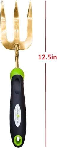 Garden Guru Hand Weeder Fork Tool – Rust Resistant – Ergonomic 1 Pack Titanium