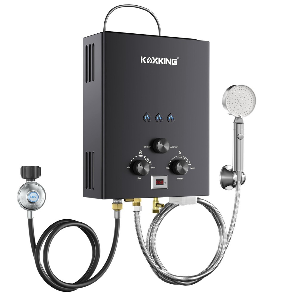 KOXKING Tankless Water Heater Instant Hot 6L 1.58 GPM Portable With Handle RV