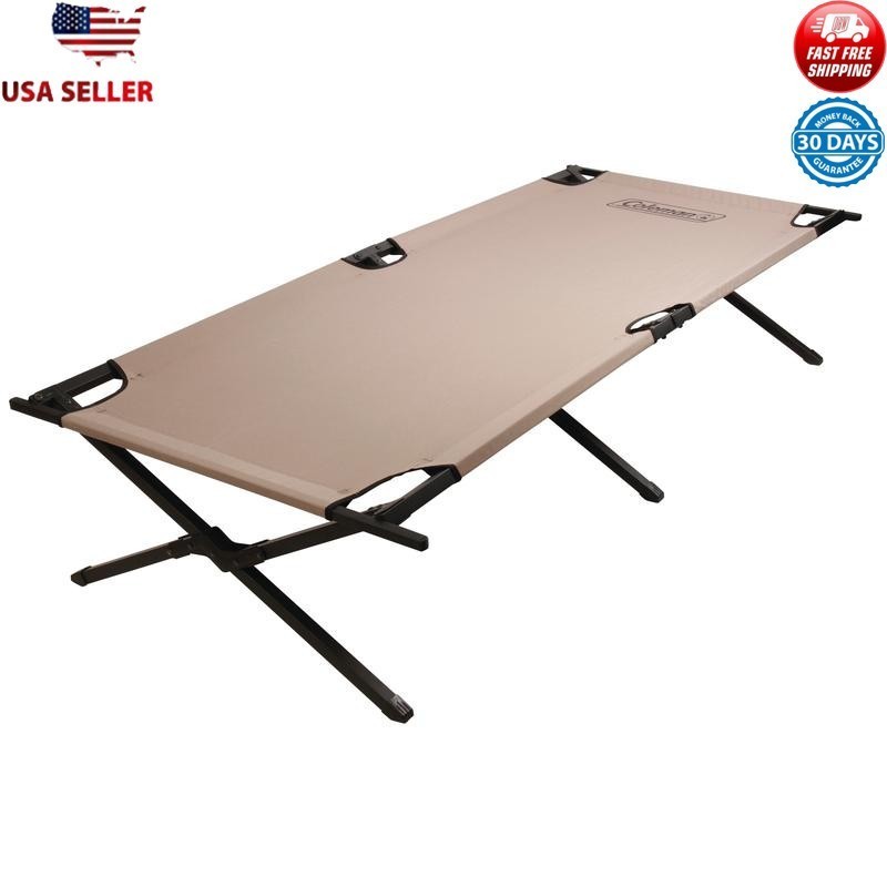 Outdoor Foldable Cot Durable Steel Frame Portable Sleeping Bed Compact Design US