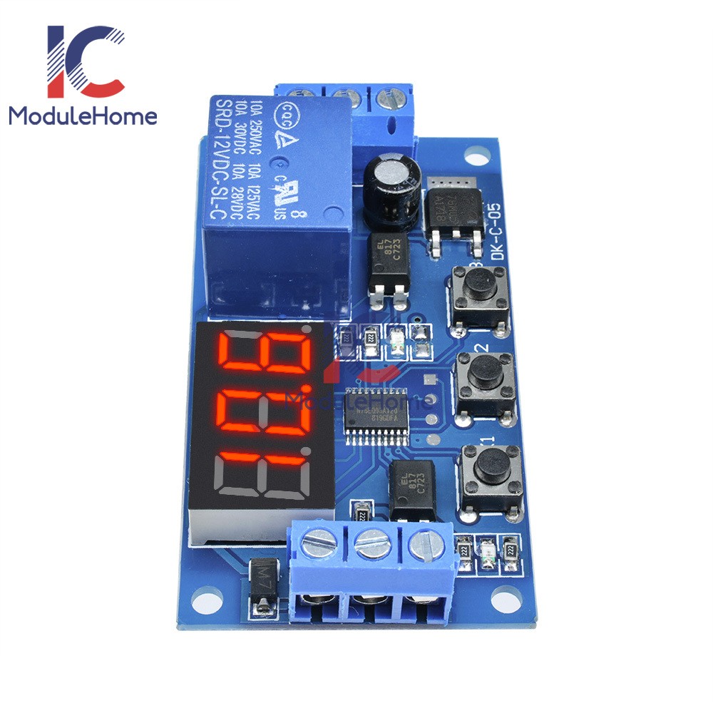 Digital DC12V LED Display Home Delay Timer Control Switch Relay Module Relay