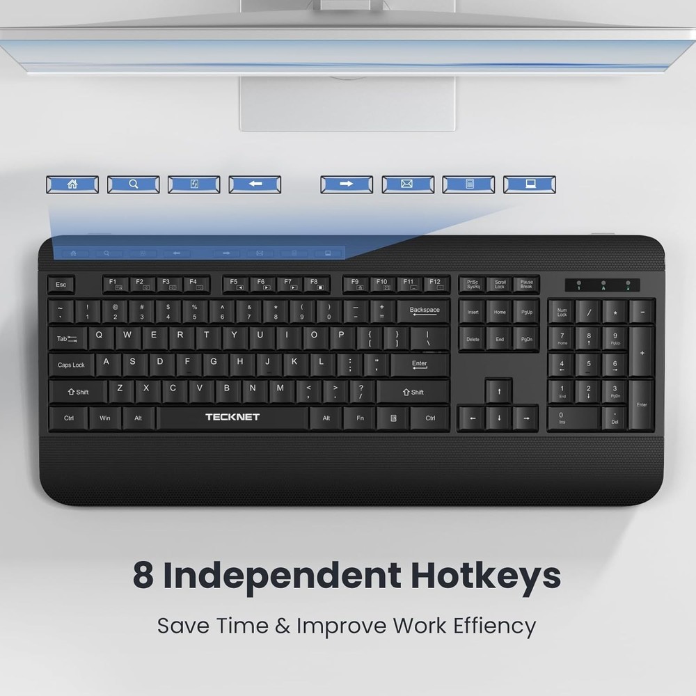 TeckNet ET-8138 2.4GHz Wireless Keyboard (112 Keys)
