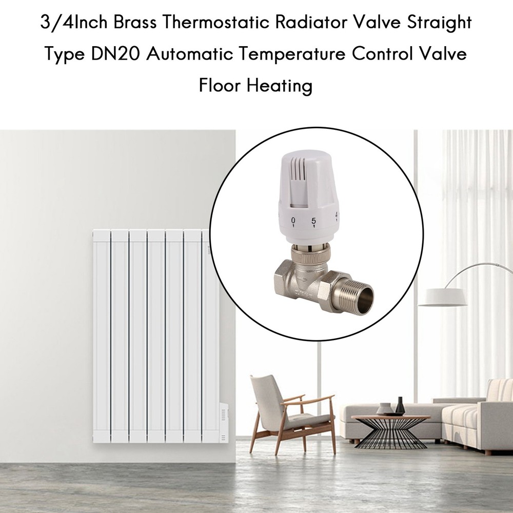 3/4Inch Brass Thermostatic Radiator Straight Type DN20 Automatic3490