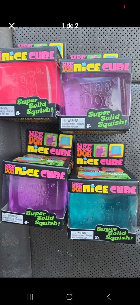 Nee Doh Nice Cube Super Solid Squish Stress Relief Fidget Toy – Sensory Squishy