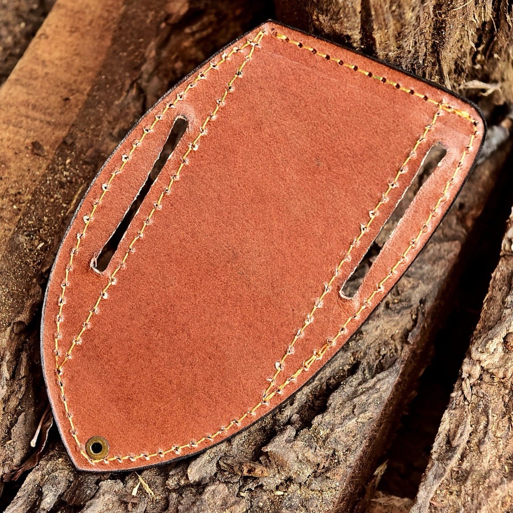 Custom Made LEATHER ENGRAVED PANCAKE Fixed Blade Knife Sheath Folding Knife