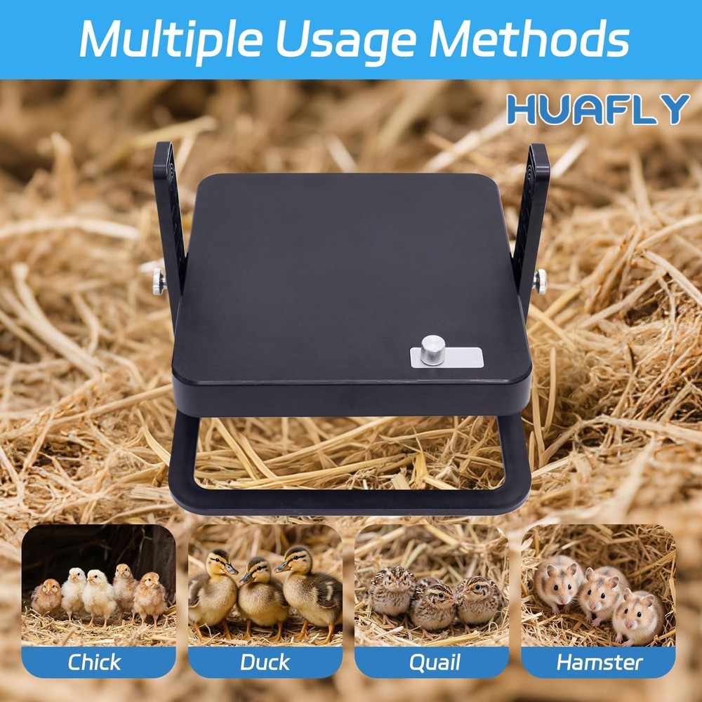 Brooder Plate,10" x 10" Temperature Adjustable Brooder Plate for Chicks Ducks...