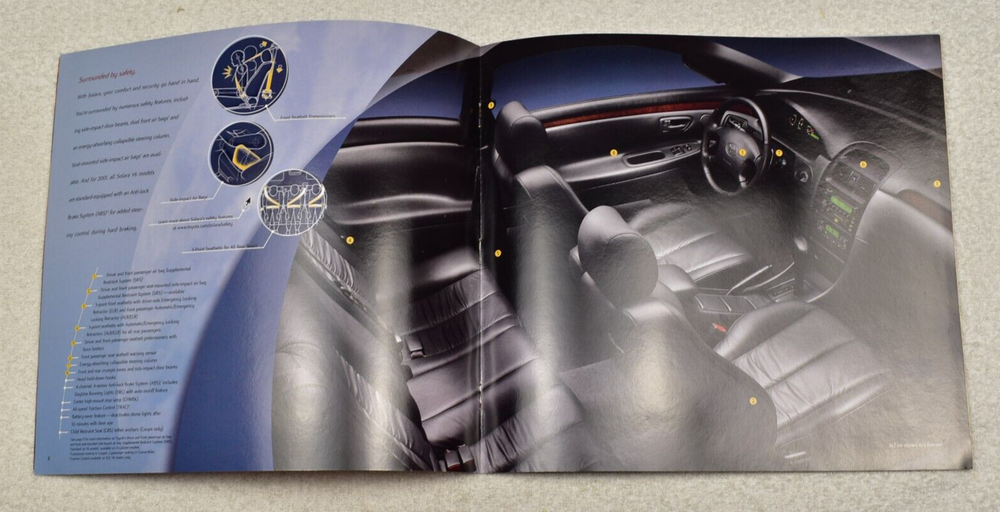 2001 TOYOTA SOLARA SALES BROCHURE