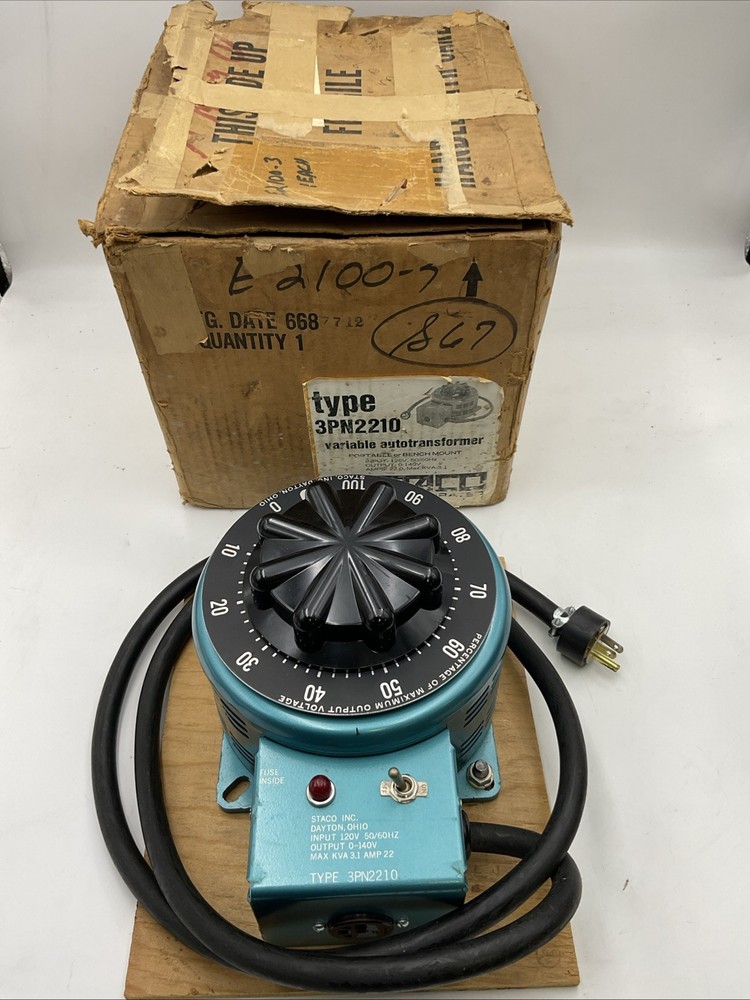 Vintage Staco Variable Autotransformer - Type 3PN2210!!! S1