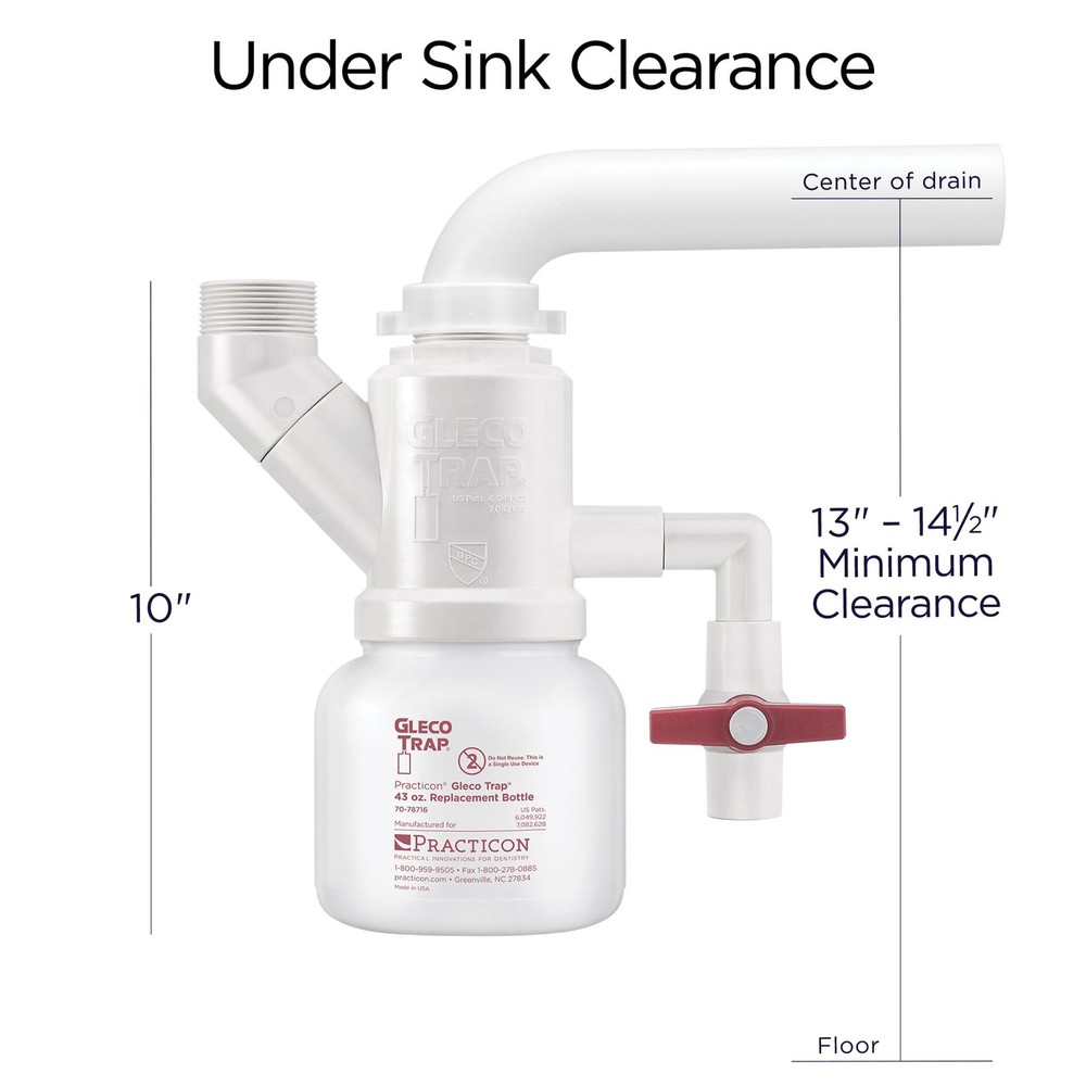 Practicon 7078726 GT43 Gleco Sediment Trap System, Shape,,