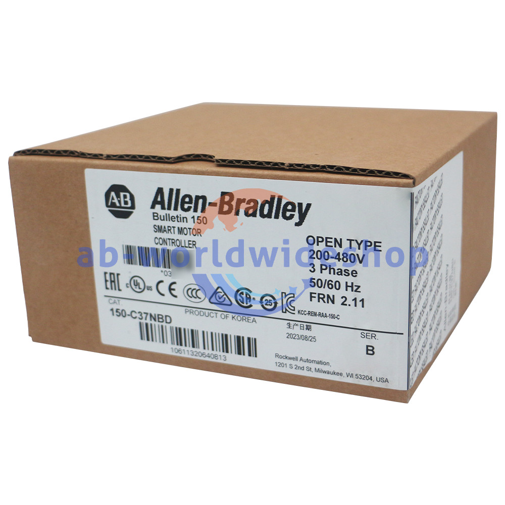 Factory Sealed New Allen-Bradley 150-C37NBD SMC-3 37A Smart Motor Controller