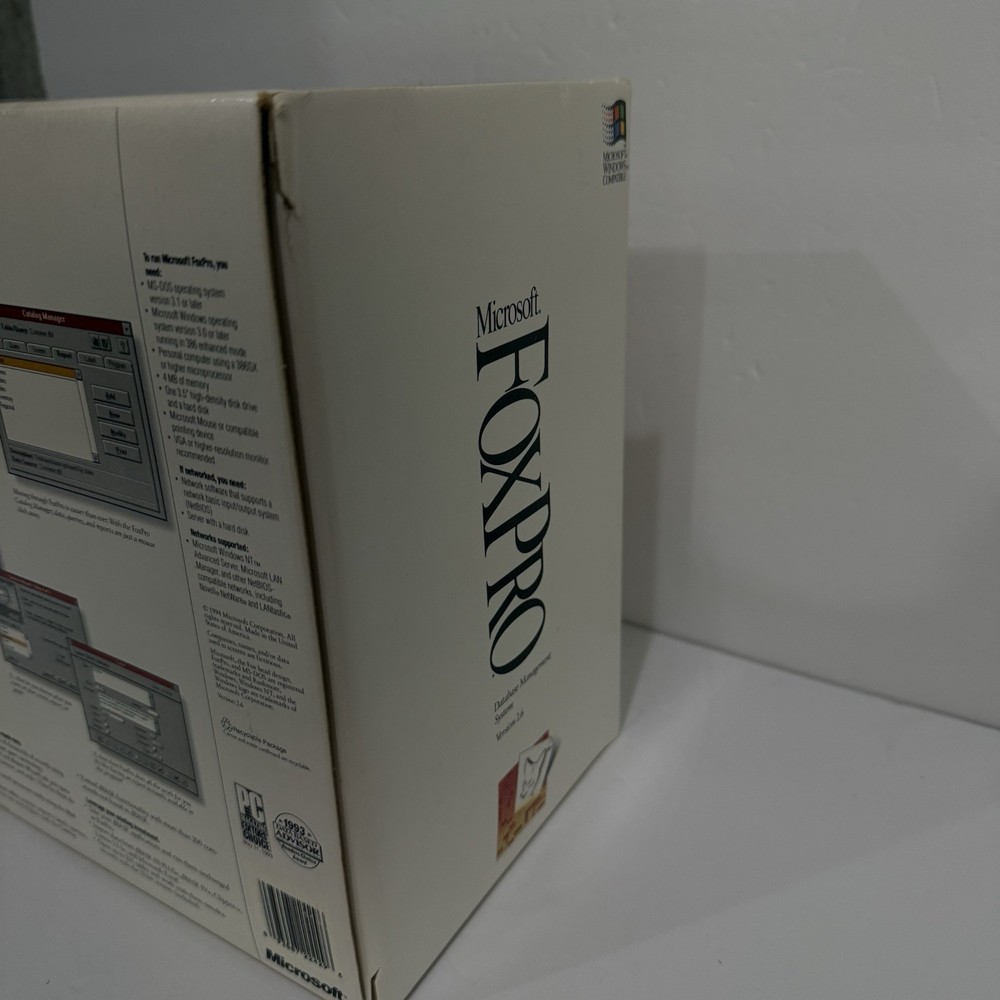 RARE Vintage Microsoft Dev Software Lot Visual Basic C++ FoxPro Promo NFR Box