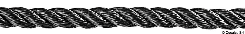 Osculati 3-strand line black 8 mm