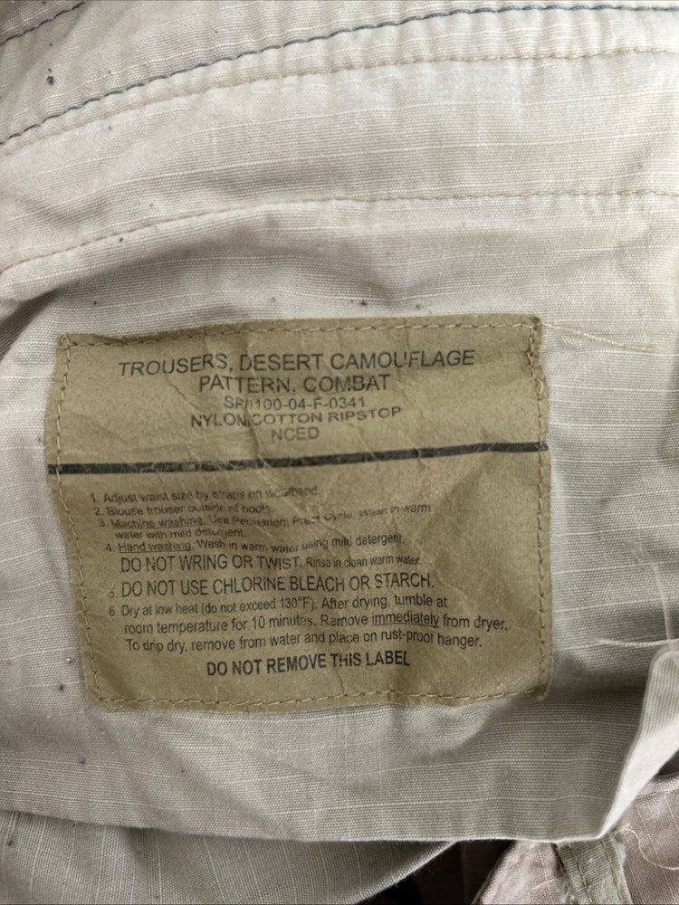 U.S Navy Desert Camouflage Pattern Combat Trousers Large