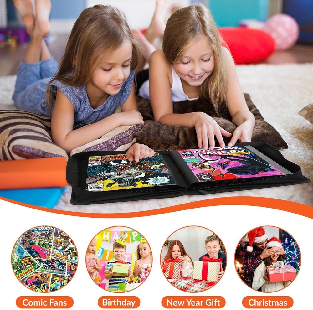 Comic Book Binder,40 Pockets Storage Album for black
