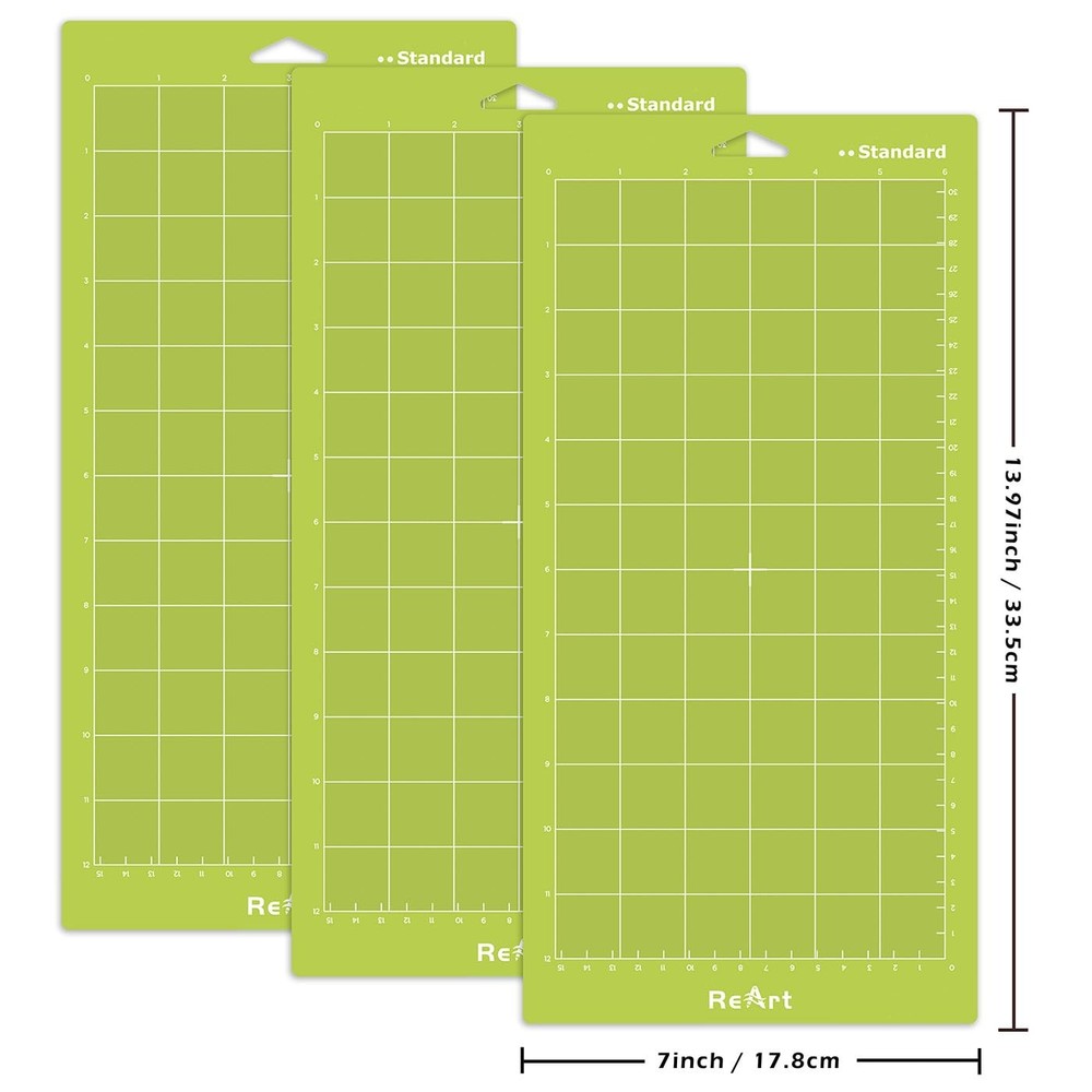 Standard Grip Adhesive Cutting Mat 6 x 12 Inch For Expression Machine - 3 Pack