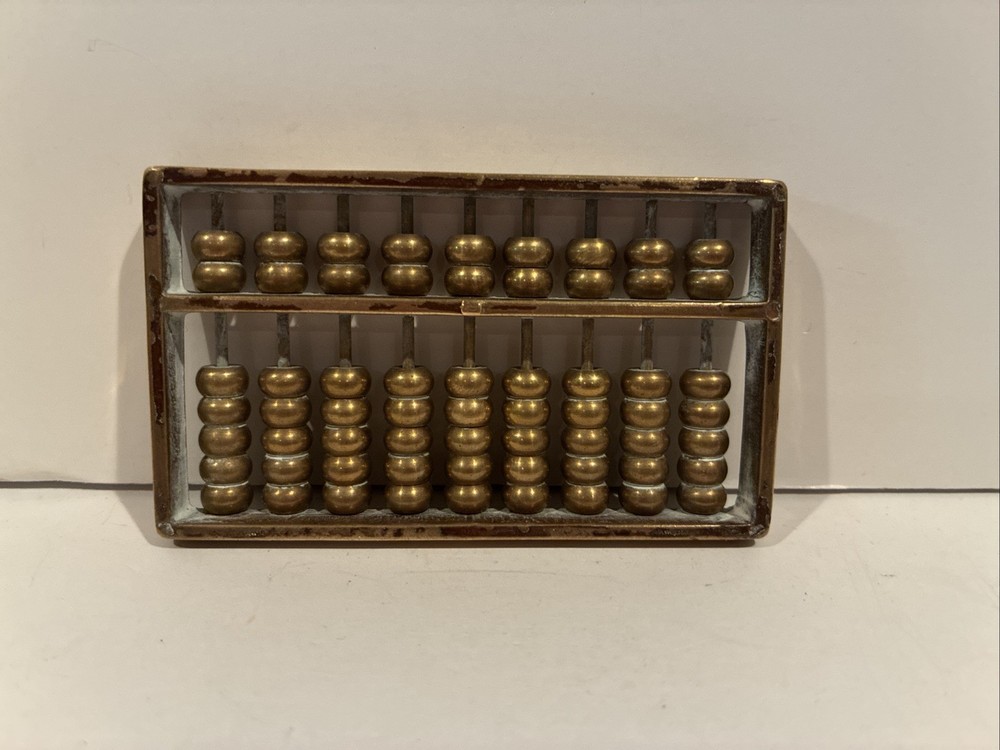 Vintage Mini Brass Abacus 3x2