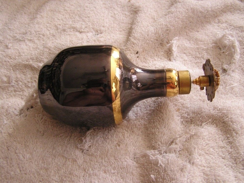 Vintage Perfume Bottle with Flower Atomizer