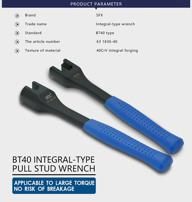 US SFX BT40 Pull Stud Wrench Spanner for BT40 Retention Knob Wrench Durable