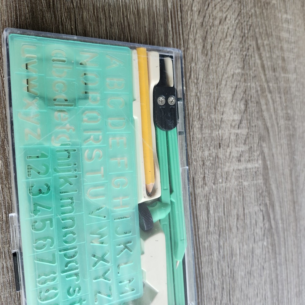 Maped Study Geometry 10 Piece Green Set, In Carry Case