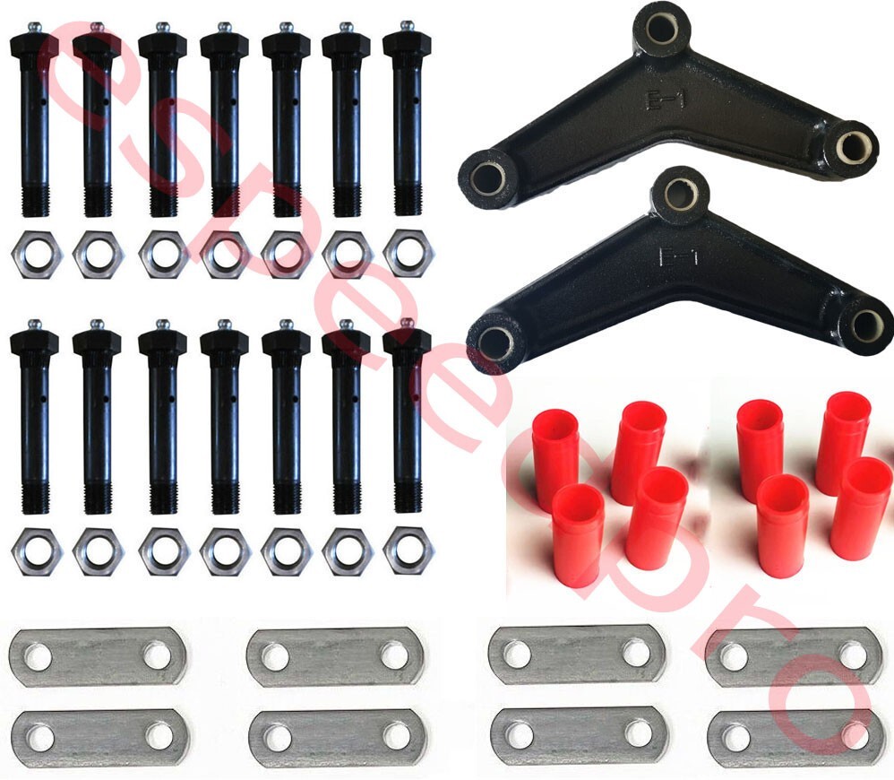Tandem Axle Trailer Leaf Spring Suspension Rebuild Kit Wet Bolt 3.125" Shackle