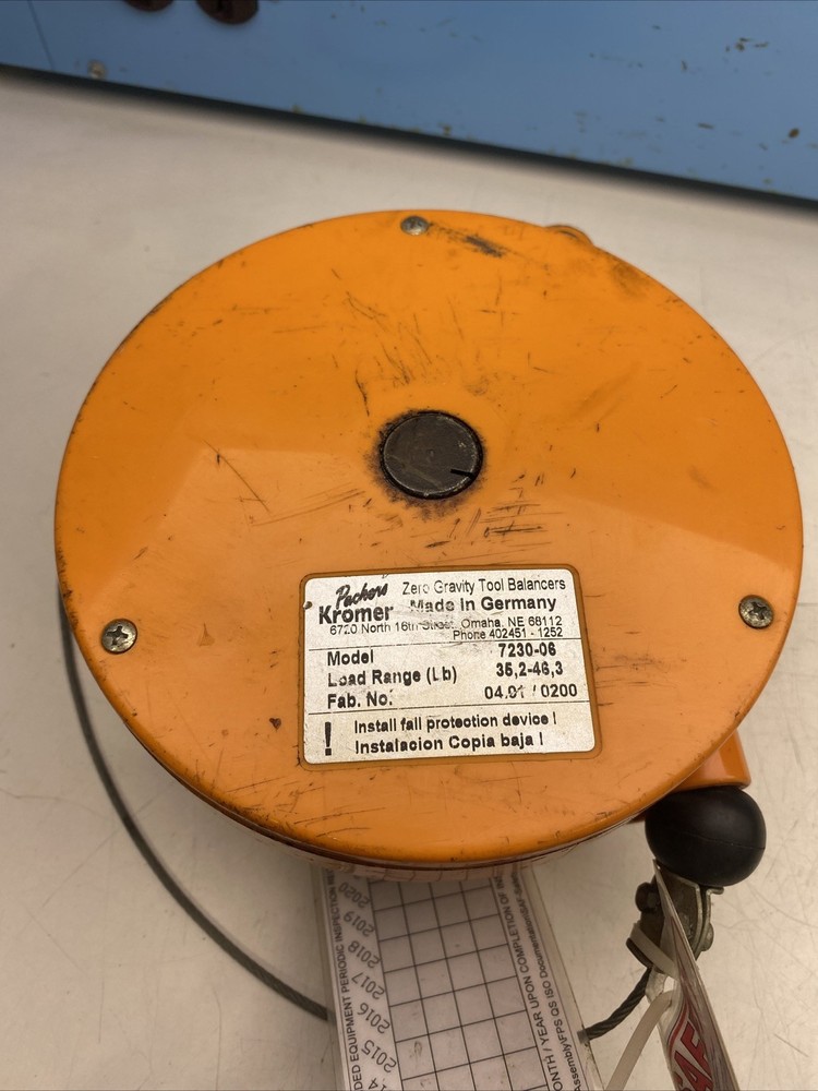 Packers Kromer 7230-06 Medium-Duty Zero Gravity Tool Balancer 35.2-46.3Lbs LoadO