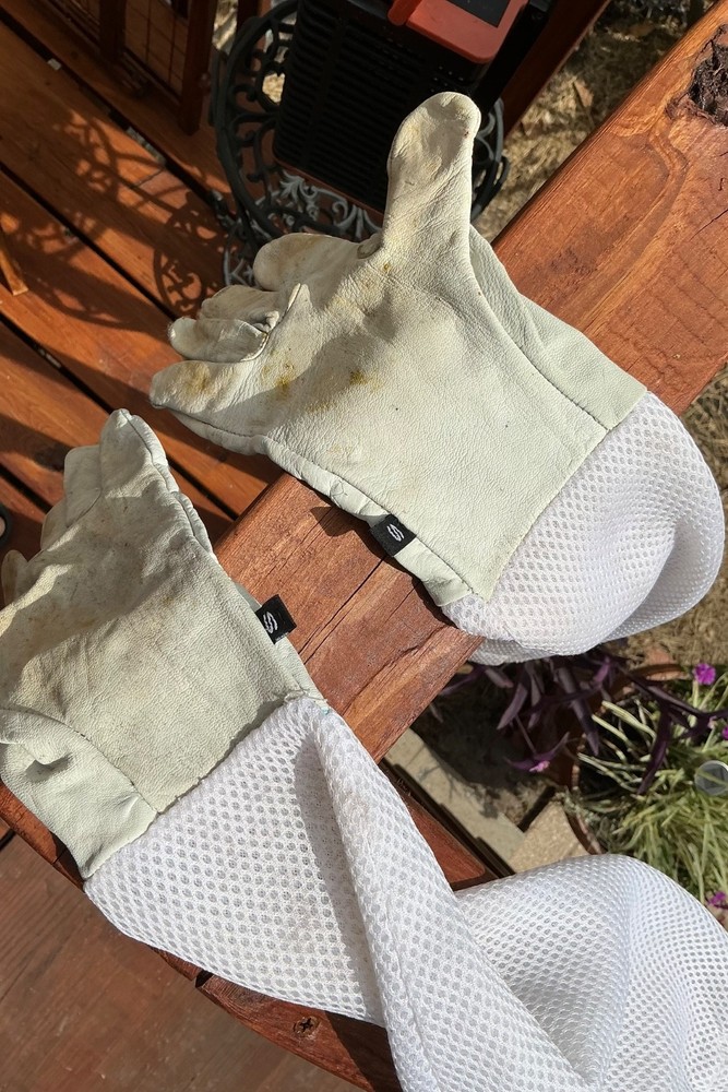 BEEKEEPING GLOVES (small) ALSO EXCELLENT ROSE BUSH TRIMMING GLOVES !
