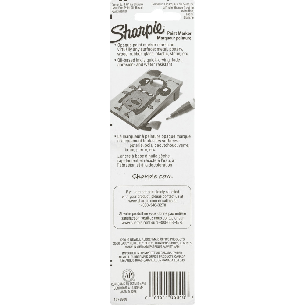 Sharpie Oil-Based Medium Point White Paint Marker, 1 Each