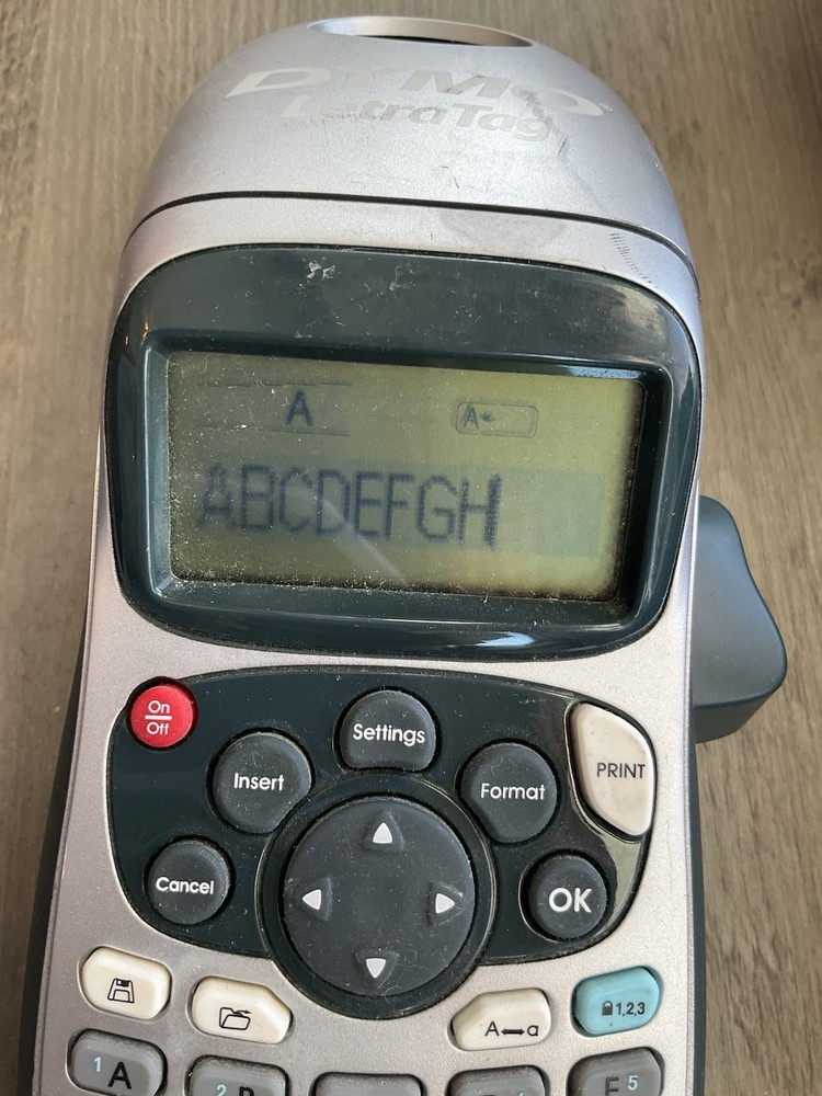 DYMO Portable Printer Handheld Label Maker Black Silver Letratag