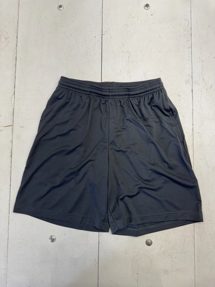 Sport Tek Solid Light Gray Drawstring Athletic Shorts Unisex Adults Size Small