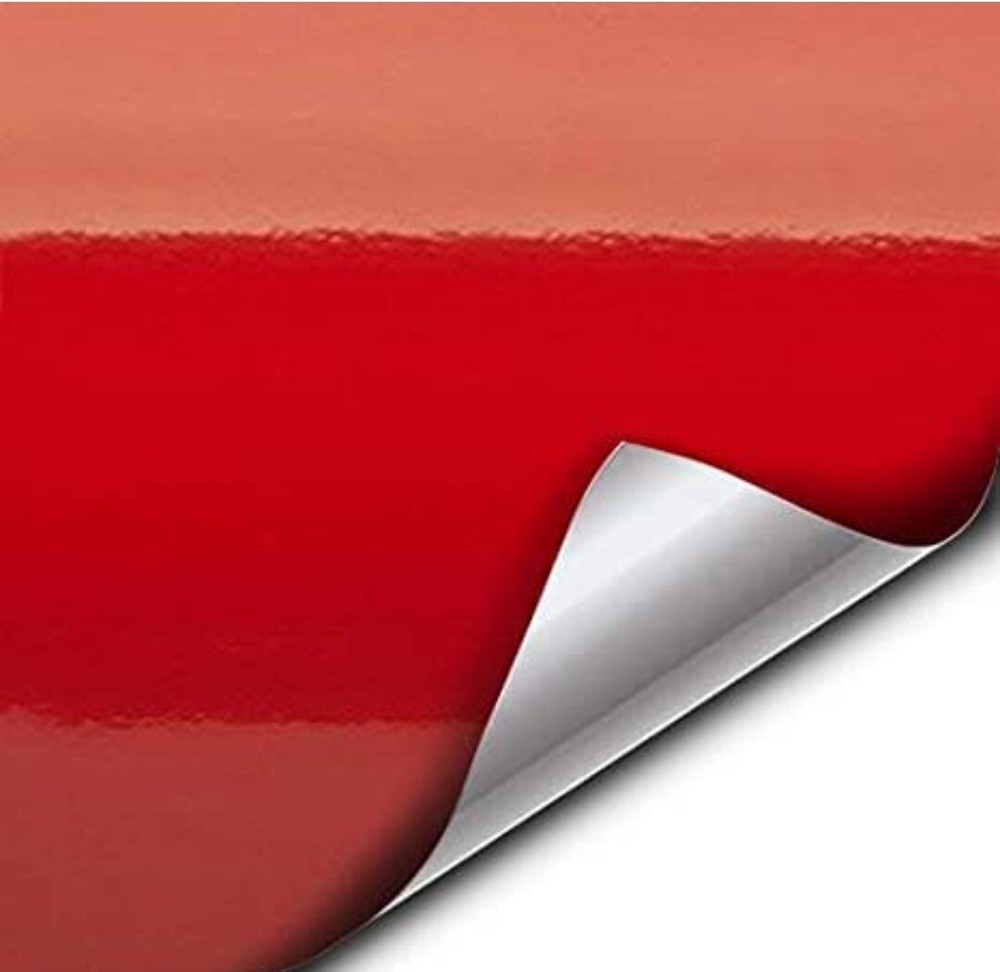 C8 Corvette TORCH RED 'TEAM CORVETTE' PLAIN BLANK VINYL INSERT! 2 IN X 7 IN