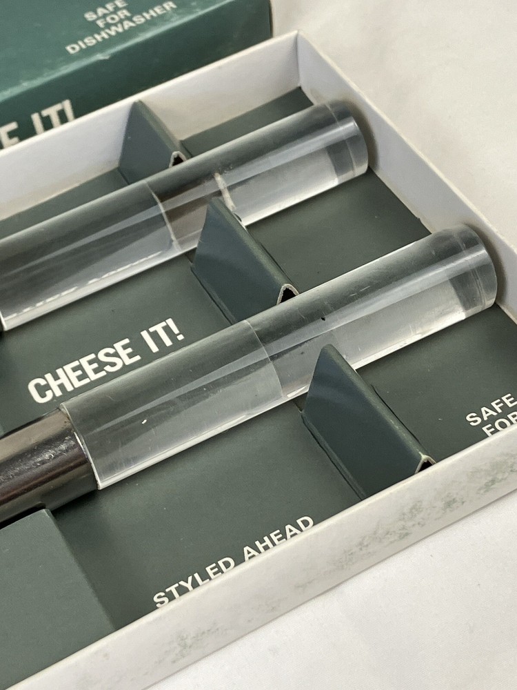 MCM Vintage Frontier Forge CHEESE IT! Cheese Serving Set Stainless Steel