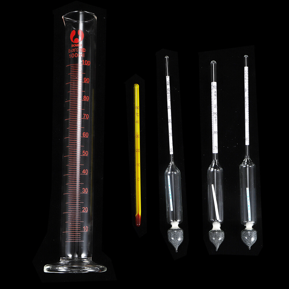 Alcohol Hydrometer Proof & Tralle Meter Distilling Tester Spirit Scale 0-100% US