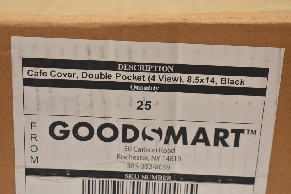 GoodSmart Restaurant menu Covers 25 Pack 4 View 8.5" x 11" Side Loading Vinyl